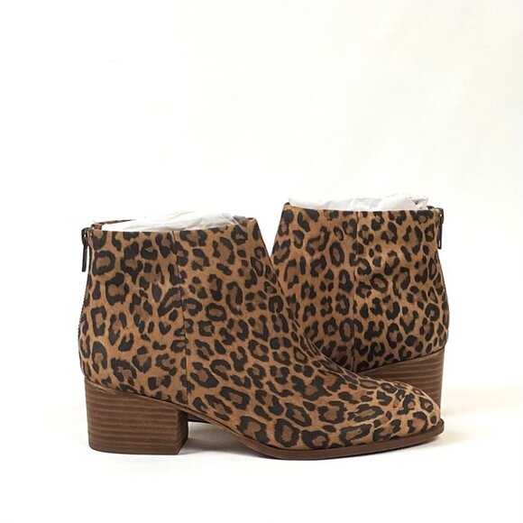 New Anthropologie's Seychelles Floodplains Leopard Suede Leather Ankle Bootie 8 - Picture 3 of 8